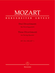 Three Divertimenti for String QuartetK136-138 cover Thumbnail